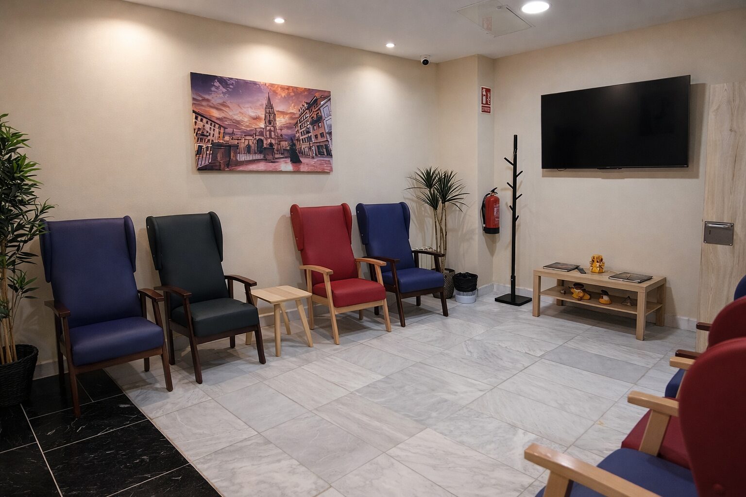 Zonas comunes residencia de ancianos centro Oviedo